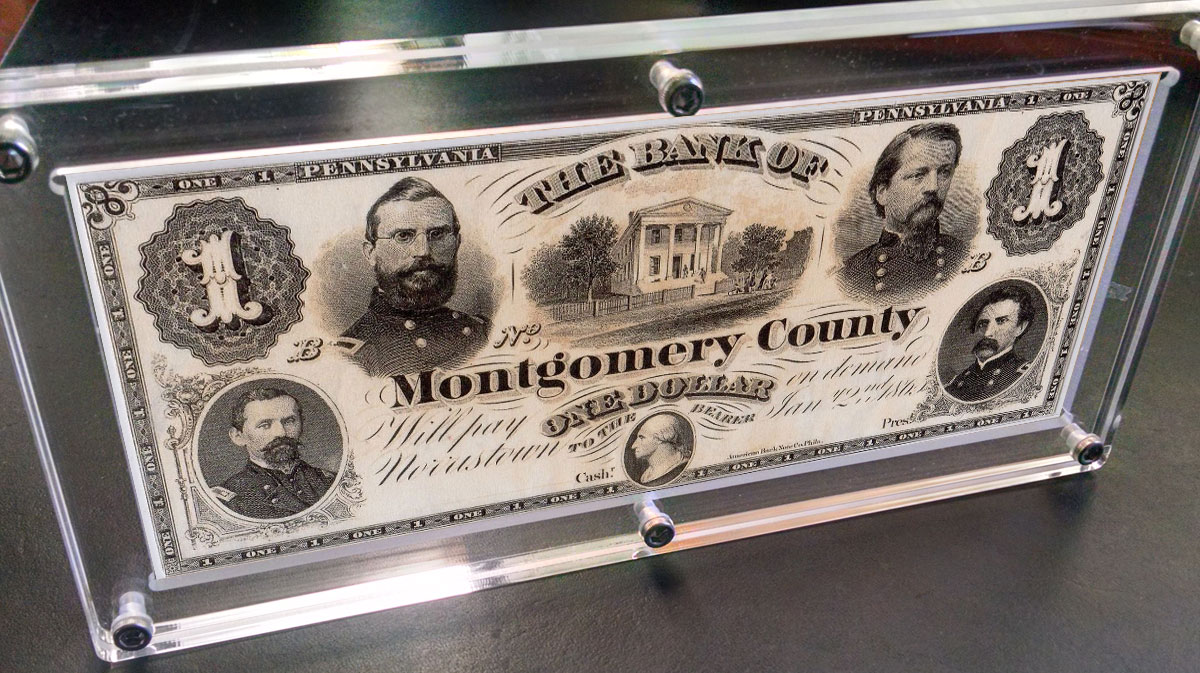 1865-$1-Bank-Of-Montgomery-County-Norristown-Pennsylvania-Obsolete